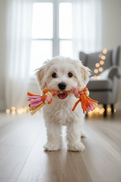 Salvia Dione Dog Bite Toy Teeth Scratching Chewing Rope Tug-Of-War Fetch Horse Play Teether Stress Rope