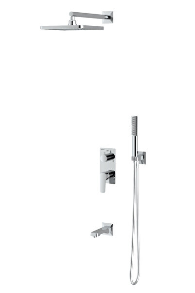 TESKA Ciera Pro Üç Yönlü Duş Seti-Krom