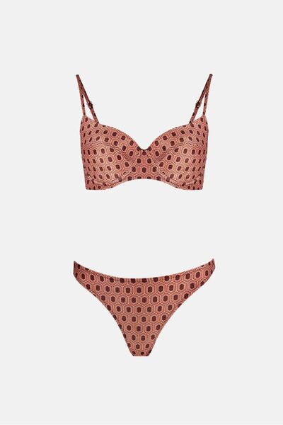 AYYILDIZ 4603 Model Bronze Colored Glitter Detailed Bikini Set