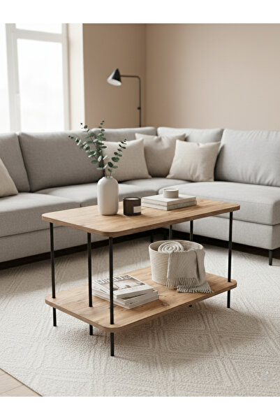 Merhaba Mobilya - Dekoratif dikdörtgen ORTA SEHPA (iki katlı)