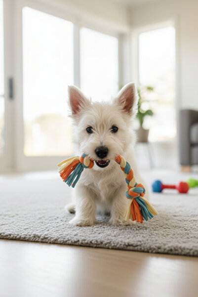 Salvia Dione Dog Bite Toy Teeth Scratching Chewing Rope Tug-Of-War Fetch Horse Play Teether Stress Rope