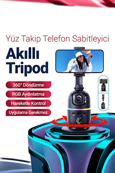 Face Tracking Phone Stabilizer Professional Gimbal 360° Holder Video Live Stream Smart Tripod