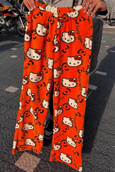 Karakedi Πορτοκαλί φόρμα από βελούδινο κολάζ Hello Kitty