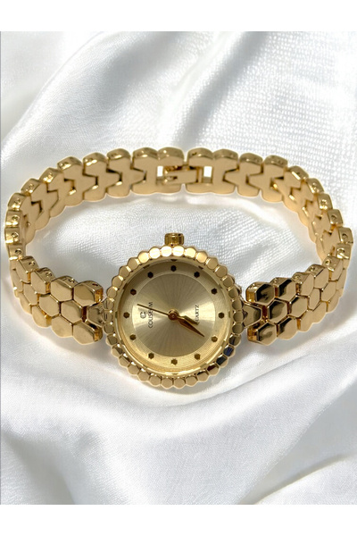 MAC CENTER Pinterest Round Stone Blue Color Steel Cord Women Wrist Watch