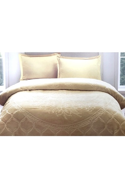 Özdilek Модний двоспальний плед Embos (220x240) — гірчичний