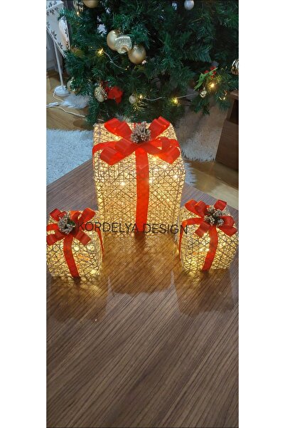 Kordelyadesign shop Işıklı kutu Büyük boy 22x22x22 cm Küçük boylar 12x12x12 cm