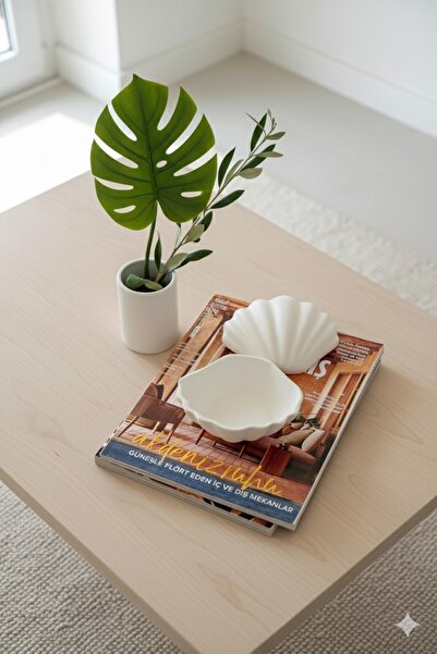 Mandalin Art Studio İstiridye Deniz Kabuğu Kapaklı Dekoratif Kutu