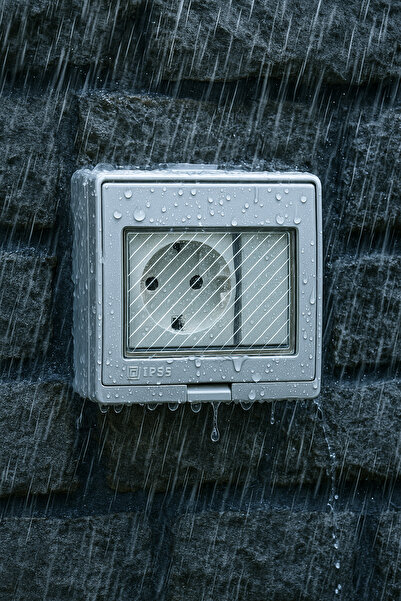 Nexo IP55 Su Geçirmez Priz Anahtar, Dış Mekan & Bahçe Duvar Tipi