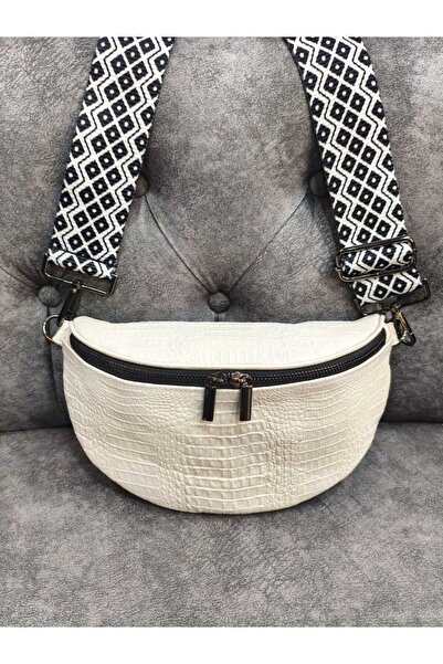 Dein DasLeder Genuine Leather Crossbody Bag Crocodile Pattern Printed