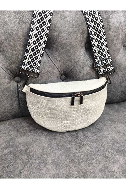 Dein DasLeder Genuine Leather Crossbody Bag Crocodile Pattern Printed