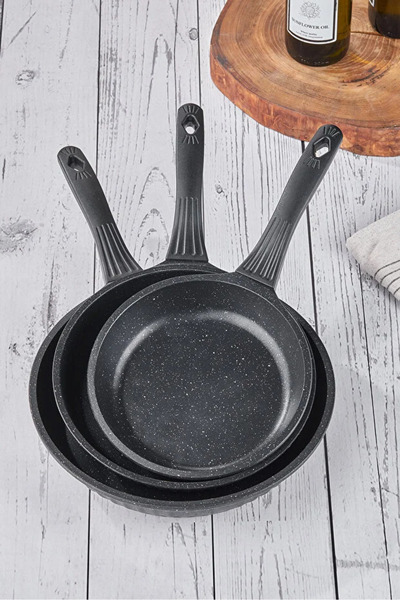 Taç Valeriya Cast Iron 3-Piece Pan Set 20 - 24 - 28 cm