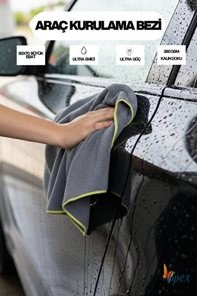 50x70 Araç-OTO Kurulama Bezi Tank Bezi KALIN DOKU 380 GSM 2 ADET
