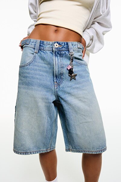 Bershka Balloon fit denim bermuda