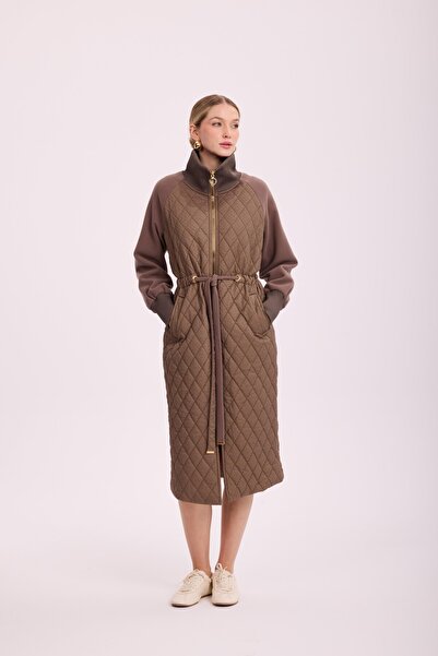 Missemramiss 4960 معطف طويل مبطن من القطيفة