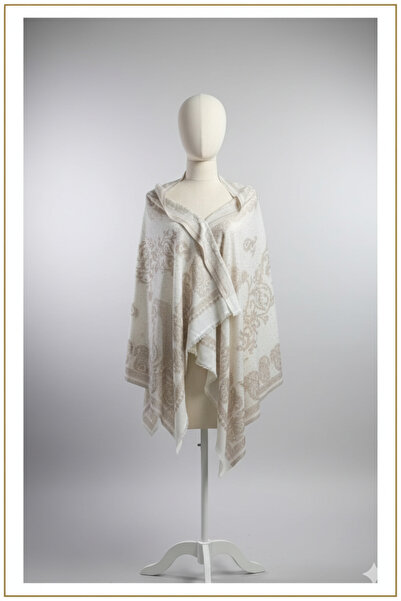 Hazard Κρεμ-μπεζ μοτίβο κοπής πέτρινο σάλι