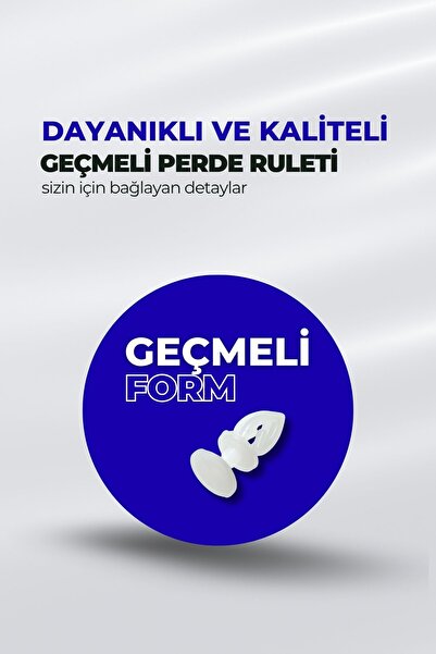 Dayanıklı Ve Kaliteli Geçmeli Perde Ruleti - 100 Adet