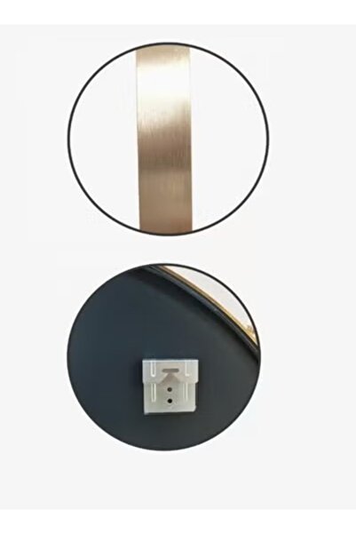 Living مرآة حائط بتصميم فريد وفخم مع إطار ذهبي مميز، 80 سم