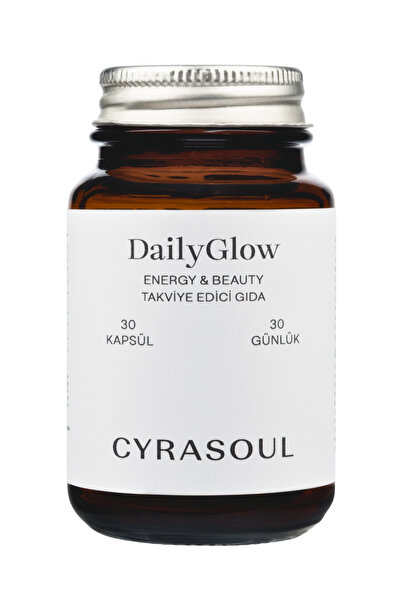 CYRASOUL DailyGlow MSM, Kırmızı Kore Ginsengi, Vitamin B3, Çinko, Manganez ve Selenyum Takviye Edici Gıda