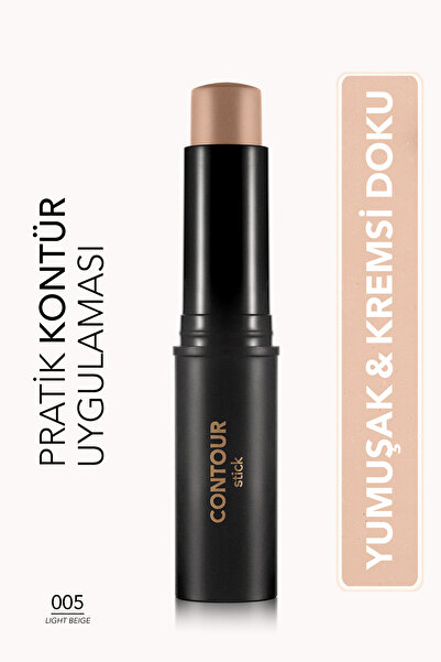 Flormar Yumuşak Dokulu Stik Kontür (AÇIK TON) - Stick Contour - 005 Light Beige - 8682536056618