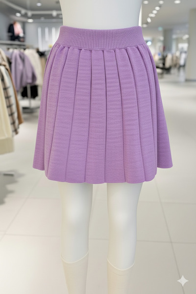 Nimini Kids Дитячий садок, дошкільна та початкова школа: тепла базова спідниця з плісированою трикотажною тканиною для дівчаток (2-8 років)