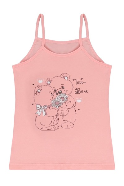 Donella 5'li Renkli Teddy Bear Baskılı Kız Çocuk Atlet - 4371pb20