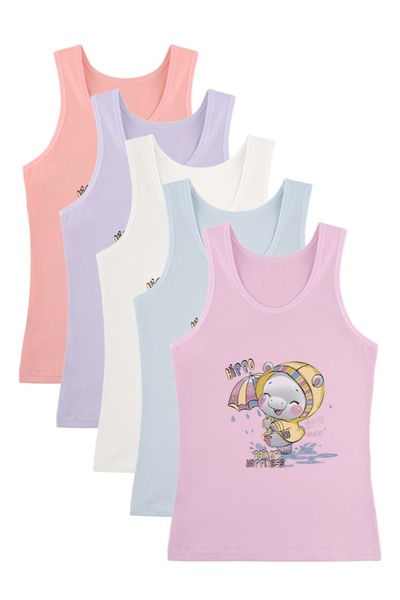 Donella 5-Pack of Girls' Tank Tops 4971Pb53