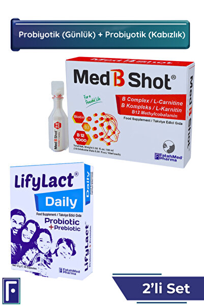 MED B SHOT B Kompleks & L- Karnitin , Daily Probiyotik, Prebiyotik ( Avantajl...