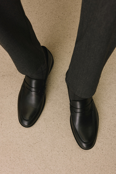 Ziya Чоловічі класичні черевики з натуральної шкіри 1531056Z4612 Чорні