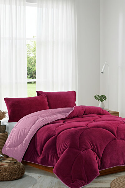 NANOSOFT Одномісна бордова ковдра Welsoft