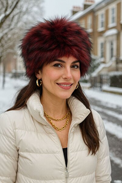 BALIENTE Heart with Burgundy Fur - Women's Hat