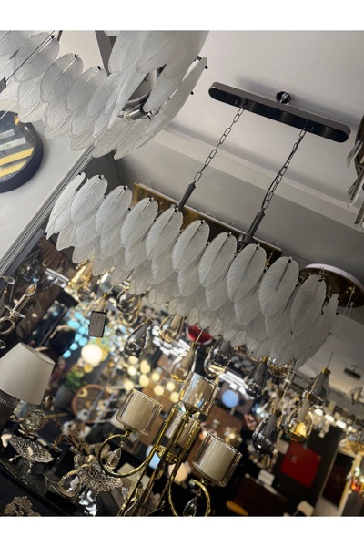 Cristalin Aydınlatma Modern Led Tüy Model Platin Avize