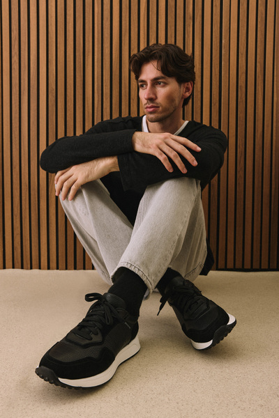 Ziya Чоловічі кросівки з натуральної шкіри 1531026Z265 Чорні