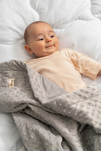 Bebella Velvet Quilted Chickpea Baby Blanket – Double Sided / Transitional / Newborn / Swaddle