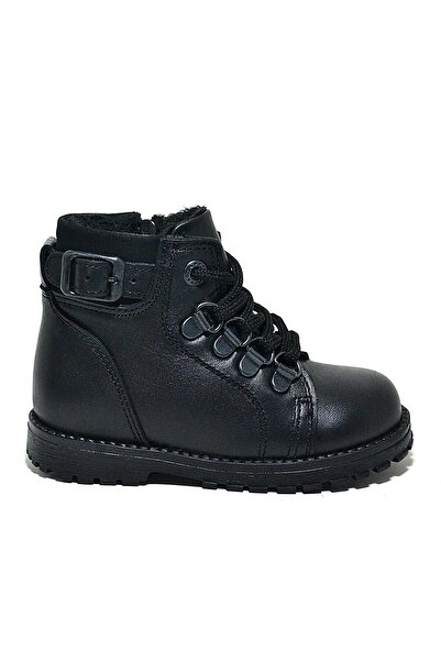 Rakerplus Griffon Genuine Leather Black Zippered Baby Boy Boots
