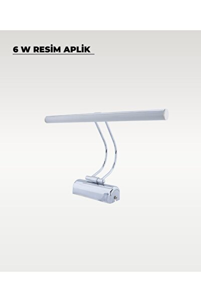 AC AYDINLATMA 6W Chrome Flute Sconce 3200K (Yellow Light)