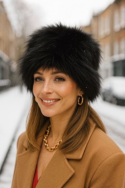 BALIENTE Pălărie de damă Kalpak - blană neagră