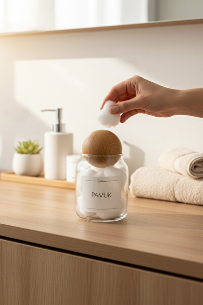 zezedesing Borcan din bumbac cu capac 300ML