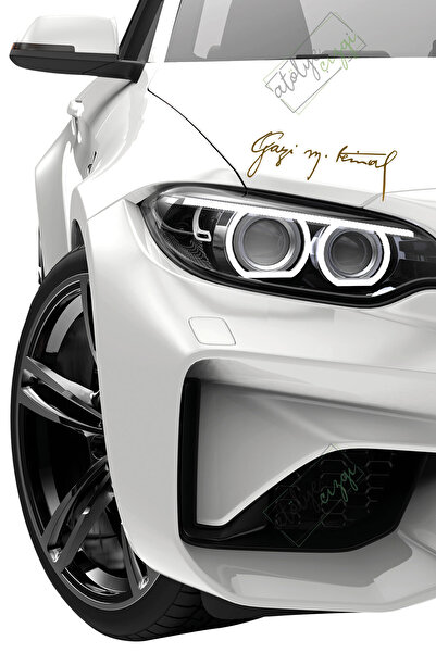 Atölye Çizgi غازي كمال أتاتورك ذهبي مميز 30 × 11 سم