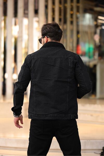 comstar Men's Fur Lined Denim Jacket