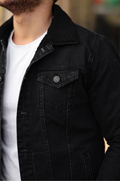 comstar Чоловіча коротка джинсова куртка Trendt антрацит