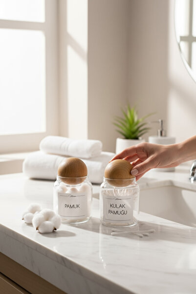 zezedesing 2 borcane din bumbac și bumbac cu capace cu bile