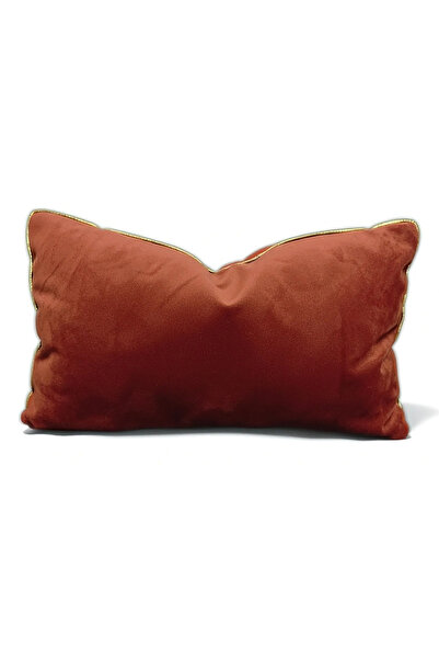 Alacastore Husă de pernă din catifea portocalie maro cu dungi aurii, fermoar ...