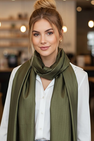 CAŞ DEKORASYON Nefti Green Color Taffeta Shawl