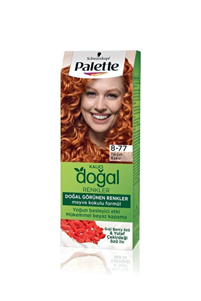 Palette Kalıcı Doğal Renkler Saç Boyası 8-77 Tarçın Bakır X 3 Adet