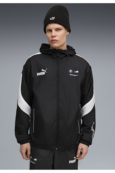 Puma Bmw Mms Mt7+ Windbreaker Μαύρο Ανδρικό Παλτό 633172-01
