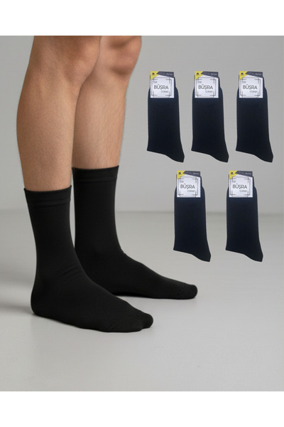 ragi store 5-пакет обикновени черни еластични мъжки чорапи