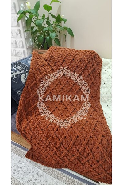 KAMİKAM 100x150 βελούδινη βελούδινη κουβέρτα τηλεόρασης - Μαλακό πλεκτό Alize...