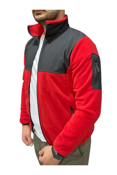 canan erman dolunay iş güvenliği ekipmanları Tam Fermuarlı 3 Cepli Outdoor Softshell Polar Ceket