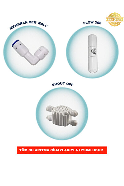 aquafit Su Arıtma Cihazı Yedek Parça Seti 3'lü Tüm Markalara Uyumludur