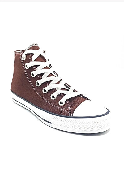 Ymn ayakkabı Unisex Günlük Keten Rahat Bilekli Kahve Uzun Convers Sneaker Spo...